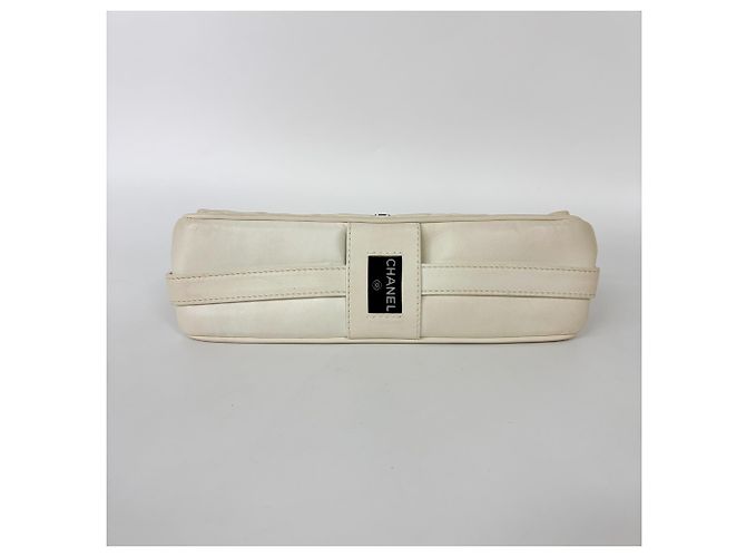 Chanel Double Flap Quilted Aged Calfskin Medium Beige - Ansicht 5