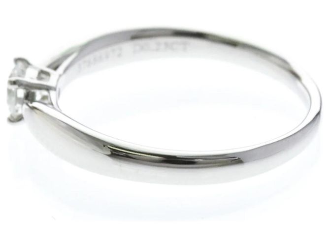 Tiffany & Co. Harmony Solitaire Platino e Diamanti Pavé con Diamante RBC G/VS1 0.23CT Argento - vista 3