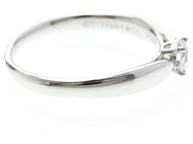 Tiffany & Co. Harmony Solitaire Platino e Diamanti Pavé con Diamante RBC G/VS1 0.23CT Argento - vista 4