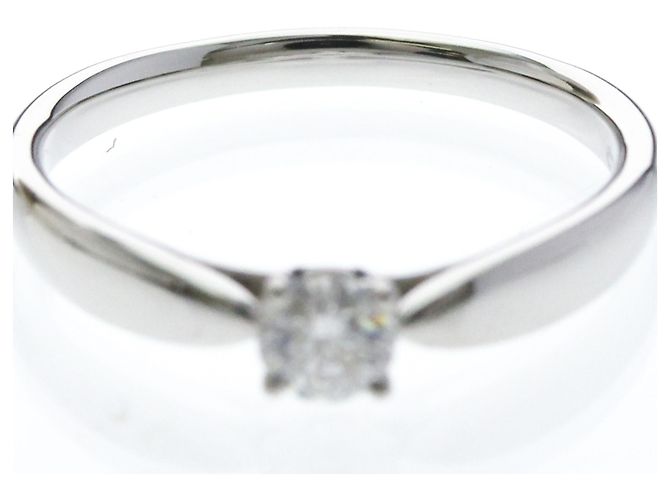 Tiffany & Co. Harmony Solitaire Platino e Diamanti Pavé con Diamante RBC G/VS1 0.23CT Argento - vista 5