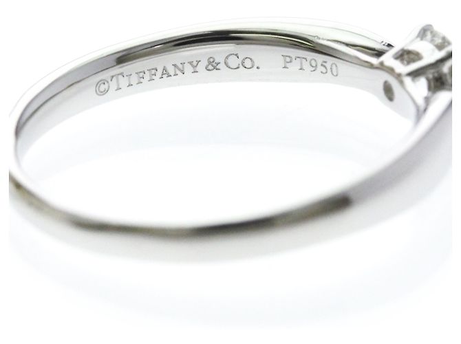 Tiffany & Co. Harmony Solitaire Platino e Diamanti Pavé con Diamante RBC G/VS1 0.23CT Argento - vista 7