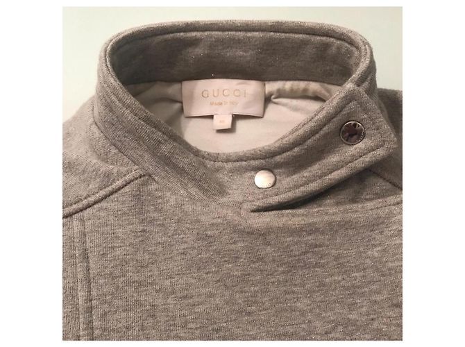 Chaqueta Biker Gucci en algodón gris - vista 7
