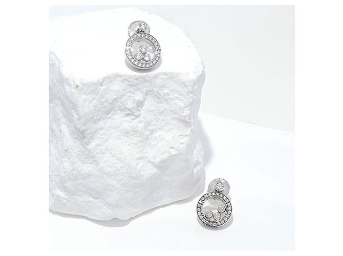 Chopard Happy Diamonds Orecchini in Oro Bianco 18K Argento - vista 2