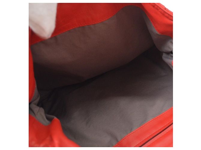 Bottega Veneta Borsa a Tracolla Square Flap Intrecciato Nappa Medium Rosso - vista 3