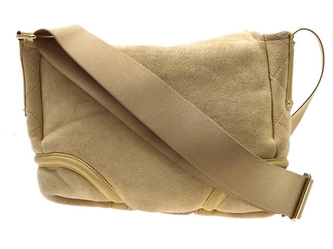 Chanel CC Messenger Suede Medium Beige - vista 2