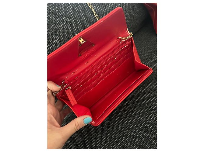 Borsa Valentino VLogo rossa con catena dorata Rosso - vista 2