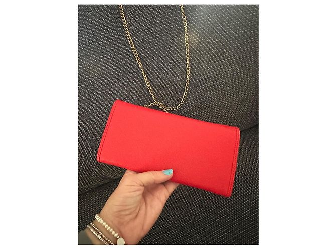 Borsa Valentino VLogo rossa con catena dorata Rosso - vista 3