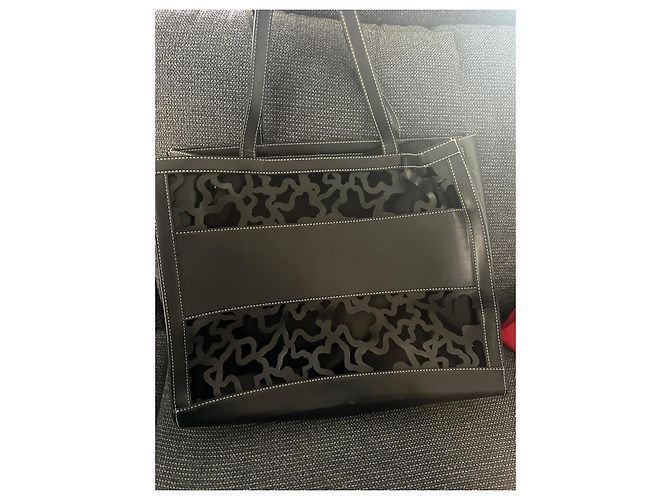 Autre Marque Tous Leder Tote Bag Schwarz - Ansicht 2
