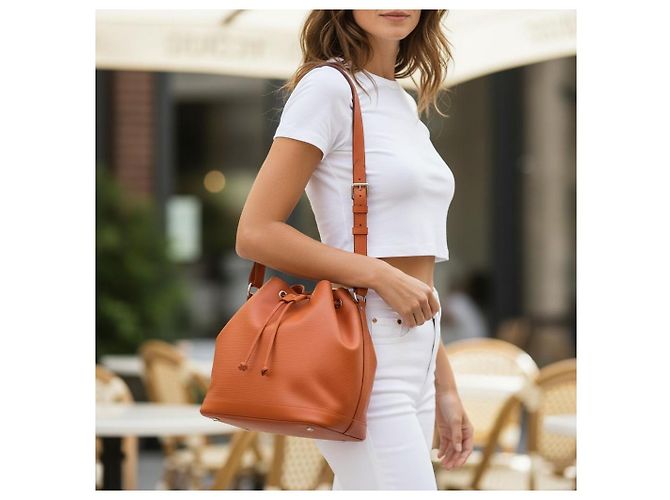 Louis Vuitton Noé Petit Pelle Epi Arancione Mandarino - vista 2