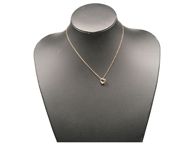Tiffany & Co. Elsa Peretti Open Heart Pendente 3 Diamanti Oro Rosa 18K e Diamanti 11mm D'oro - vista 7