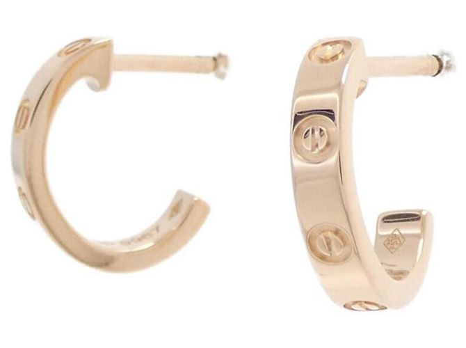 Orecchini Cartier Mini Love in oro rosa, mezzo cerchio - vista 2