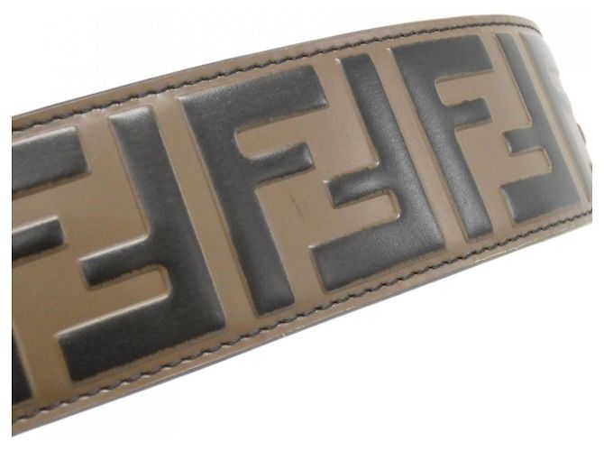 Tracolla Fendi 8AV077 A5PJ in pelle di vitello marrone e oro D'oro - vista 3
