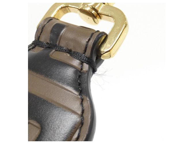Tracolla Fendi 8AV077 A5PJ in pelle di vitello marrone e oro D'oro - vista 4