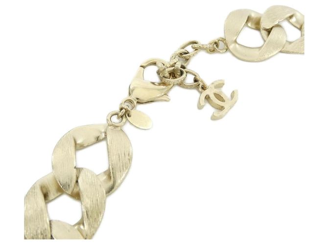 Collar Chanel Beige y Dorado - vista 4