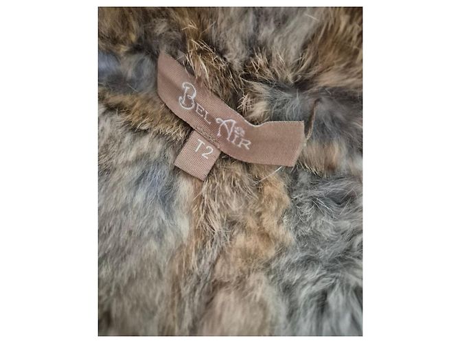 Bel Air Parka de Algodón para Mujer con Cuello de Piel - Negro - vista 7