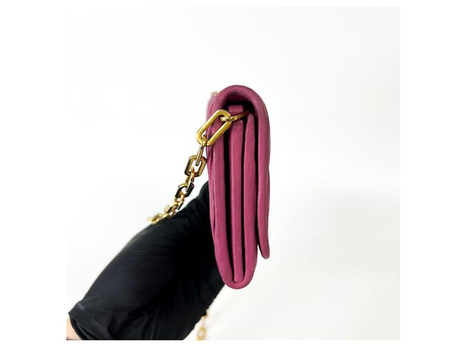 Miu Miu Shoulder Matelasse Leather mini Rosa - vista 3