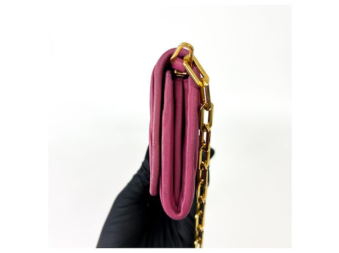 Miu Miu Shoulder Matelasse Leather mini Rosa - vista 4