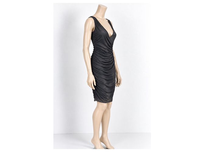 Zadig & Voltaire Roza Kleid Grau Lyocell-Mix Anthrazitgrau - Ansicht 2