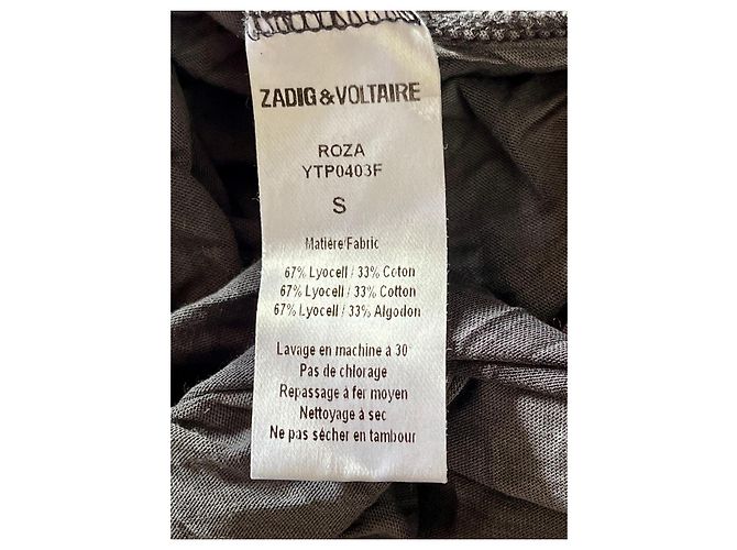Zadig & Voltaire Roza Kleid Grau Lyocell-Mix Anthrazitgrau - Ansicht 5