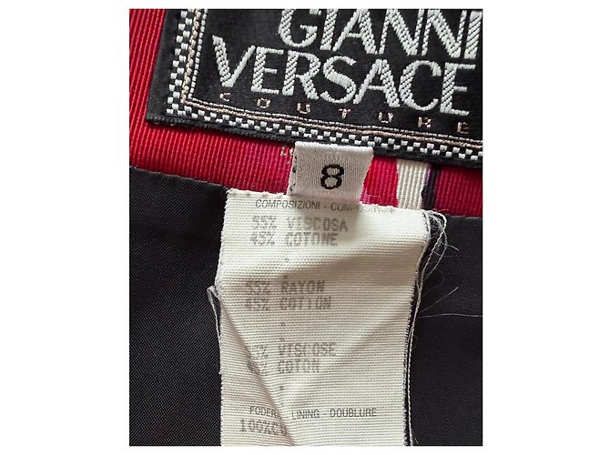 Minifalda Gianni Versace Couture estampado floral Negro Rosa Blanco Roja Verde Púrpura - vista 6