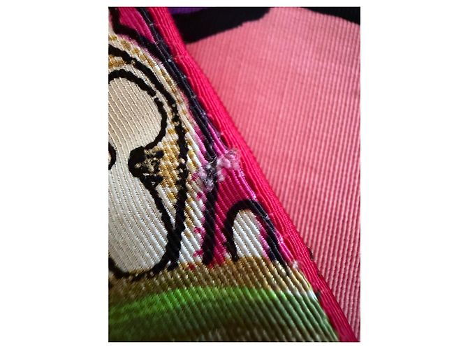 Minifalda Gianni Versace Couture estampado floral Negro Rosa Blanco Roja Verde Púrpura - vista 9