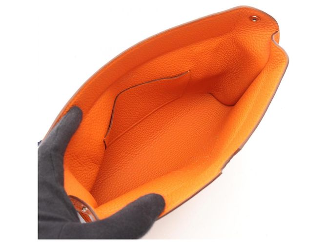 Hermès Borsa a tracolla Hermes Vid Poche Arancione - vista 3