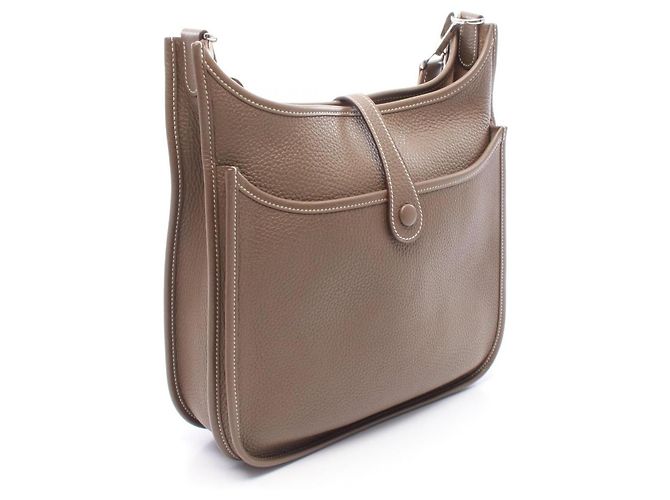 Hermès Borsa a tracolla Hermes Evelyne 3 Trois PM Marrone Taupe - vista 2