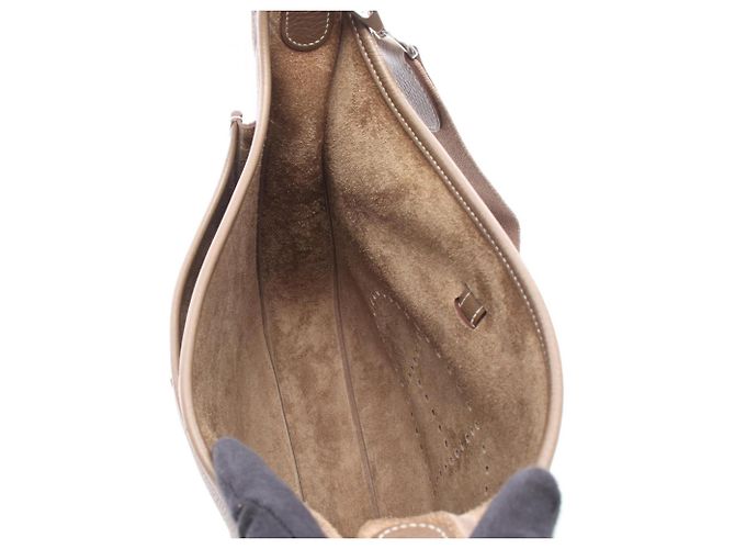 Hermès Borsa a tracolla Hermes Evelyne 3 Trois PM Marrone Taupe - vista 3