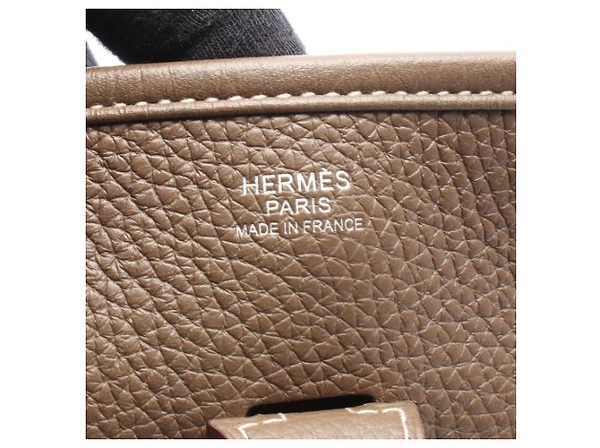 Hermès Borsa a tracolla Hermes Evelyne 3 Trois PM Marrone Taupe - vista 4