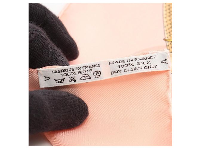 Hermès Pañuelo Hermes Carre 90 Cannes & Pommeaux Rosa Multicolor - vista 3