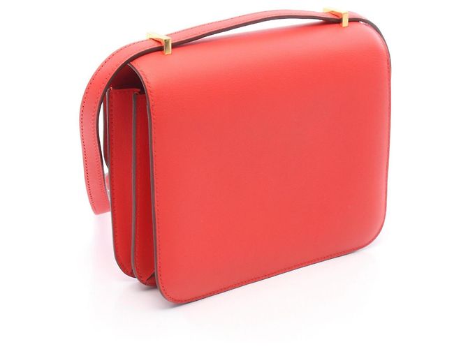 Hermès Borsa a tracolla Hermes Constance 3 Mini Rouge Tomato Rosso - vista 2