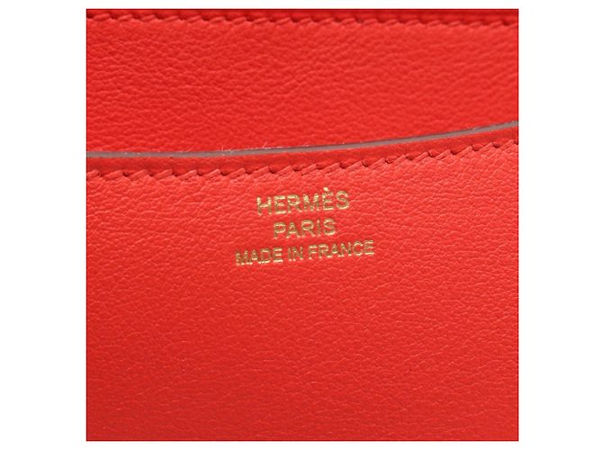 Hermès Borsa a tracolla Hermes Constance 3 Mini Rouge Tomato Rosso - vista 4