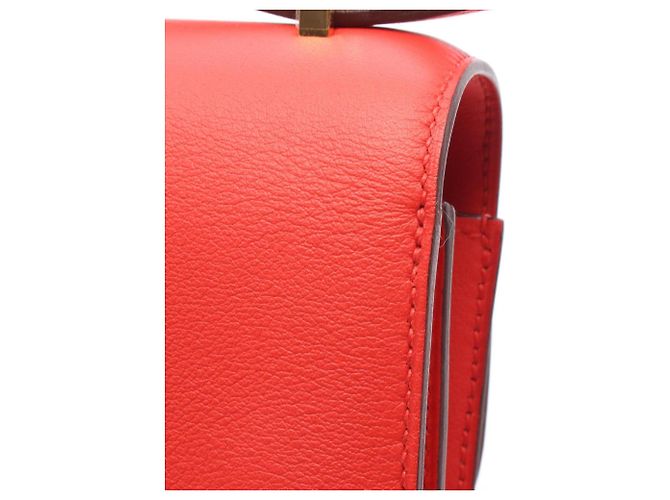 Hermès Borsa a tracolla Hermes Constance 3 Mini Rouge Tomato Rosso - vista 6