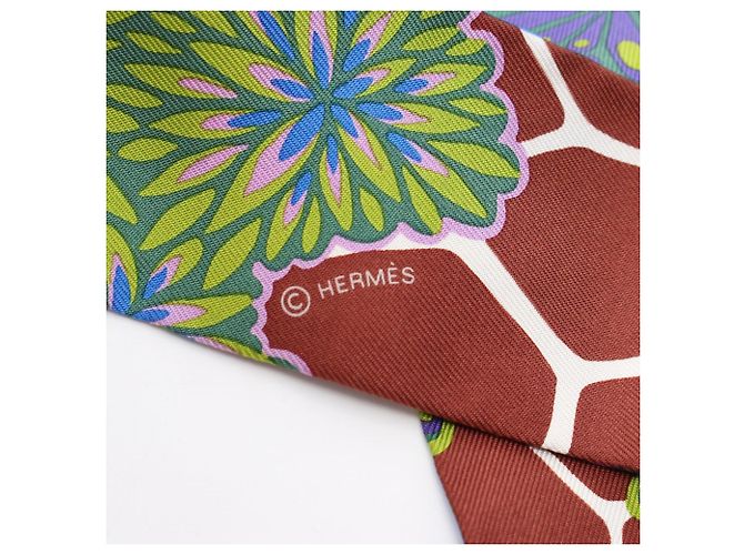 Hermès Lenço Hermes Twilly THE THREE GRACES Azul Multicor - vista 4