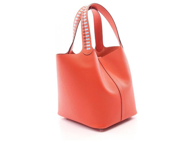 Hermès Sac à main Hermes Picotin Lock MM Marron Rouge Bleu Orange - vue 2