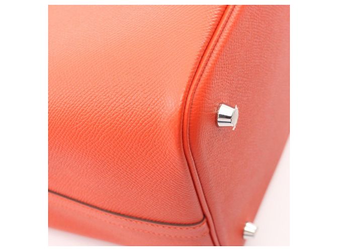 Hermès Sac à main Hermes Picotin Lock MM Marron Rouge Bleu Orange - vue 6