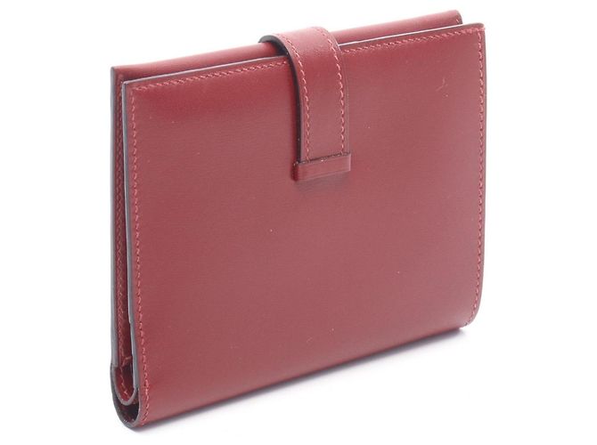 Hermès Hermes Bearn Compact Bi-fold Wallet Red Dark red - view 2