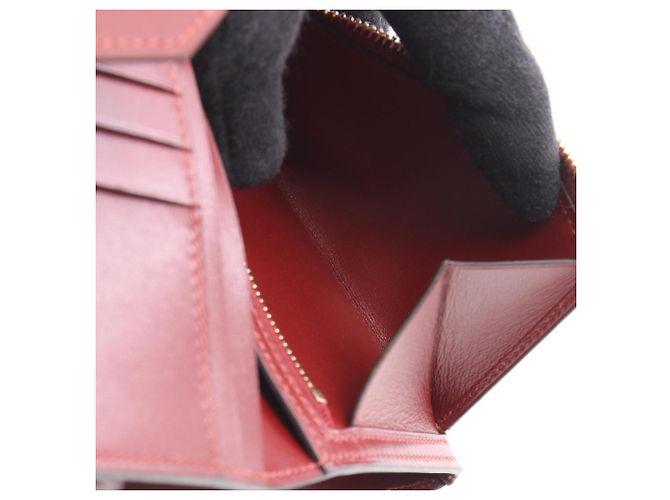 Hermès Hermes Bearn Compact Bi-fold Wallet Red Dark red - view 4