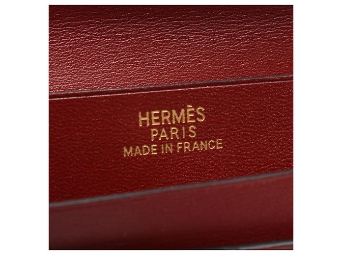 Hermès Hermes Bearn Compact Bi-fold Wallet Red Dark red - view 5