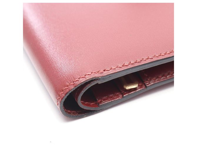 Hermès Hermes Bearn Compact Bi-fold Wallet Red Dark red - view 7