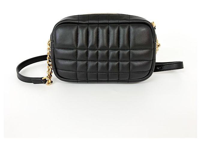 Burberry Lola Camera Quilted Leather Small Nero - vista 2