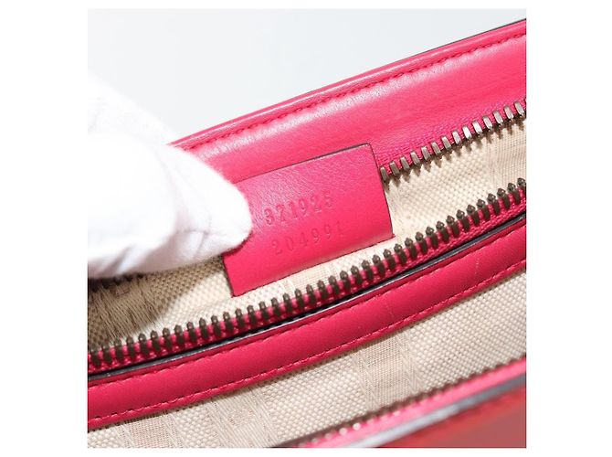 Tote Convertible Gucci Bright Bit in vernice Medium Rosa - vista 7