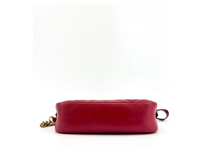 Gucci GG Marmont Camera Embroidered Matelasse Velvet Small Rosso - vista 5