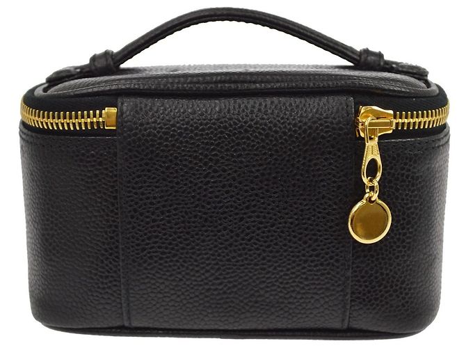 Chanel Vintage Timeless Cosmetic Case Caviar Small Nero - vista 2
