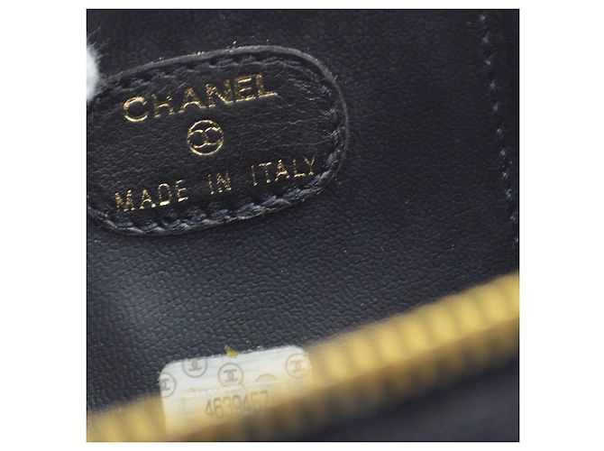 Chanel Vintage Timeless Cosmetic Case Caviar Small Nero - vista 4