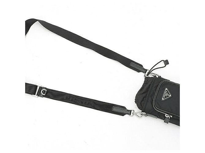 Prada Re-Nylon Smartphone Case Shoulder Pouch Schwarz - Ansicht 2