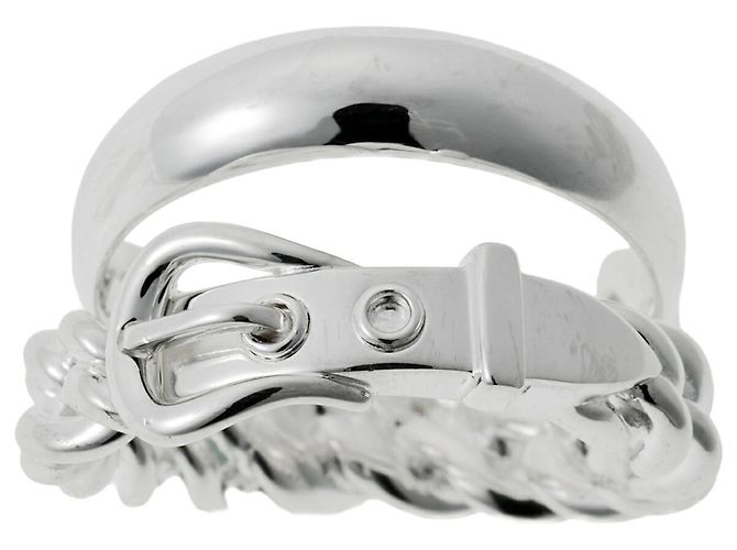 Hermès Hermes Boucles Sellier Inflexible Ring Silvery - view 2