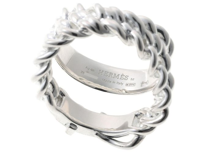 Hermès Hermes Boucles Sellier Inflexible Ring Silvery - view 4