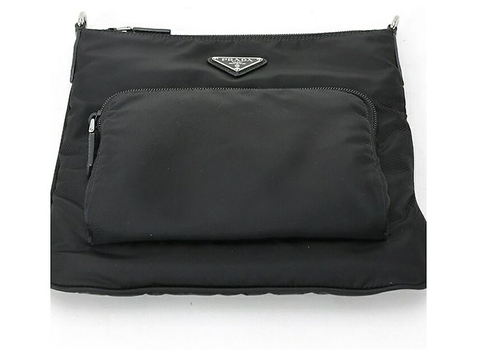 Bolsa de Ombro Prada Triangle Preto - vista 4