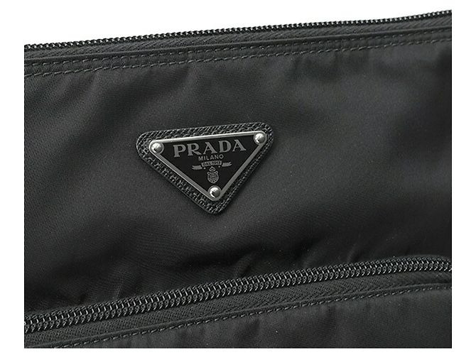 Bolsa de Ombro Prada Triangle Preto - vista 5